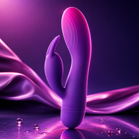 Dual-Stimulation Rabbit Vibrator – Rechargeable Silicone Massager with Multiple Vibration Modes (Purple)