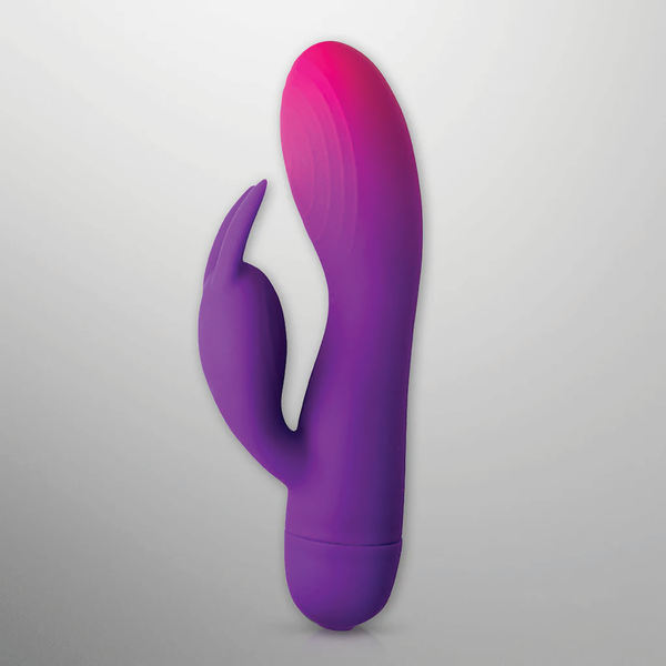 Dual-Stimulation Rabbit Vibrator – Rechargeable Silicone Massager with Multiple Vibration Modes (Purple)